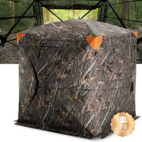 VEVOR Hunting Blind, 270° See Through Ground Blind, 2-3 Person Pop Up Deer Blind for Hunting with Carrying Bag, Portable Resilient Hunting Tent